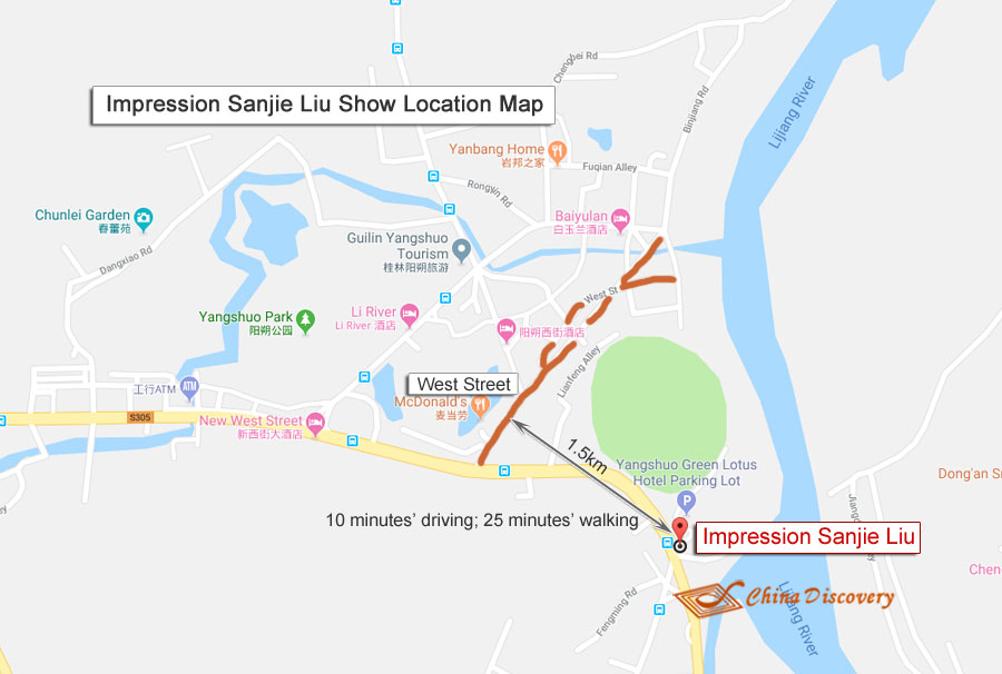 Impression Sanjie Liu Location Map