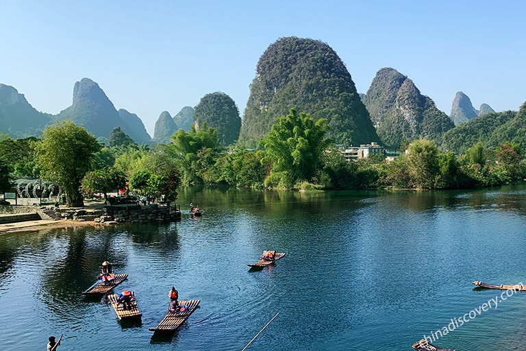 Yulong River Reflection View Guilin Photography - Yulong River
