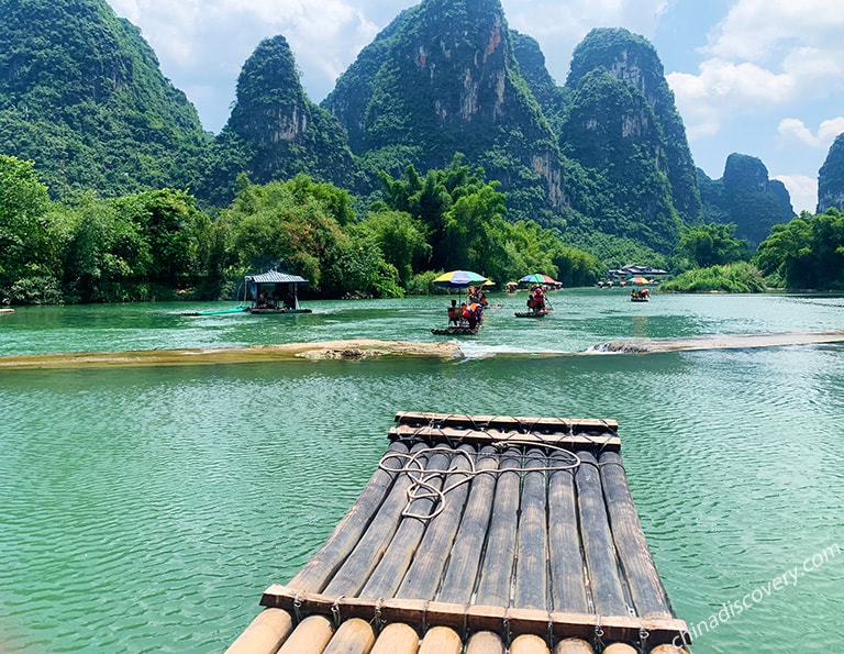 Yangshuo Yulong River Bamboo Rafting Experience