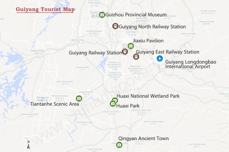 Map of Guiyang Attractions