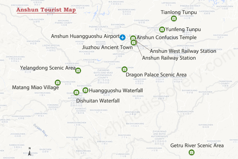 Anshun Tourist Map