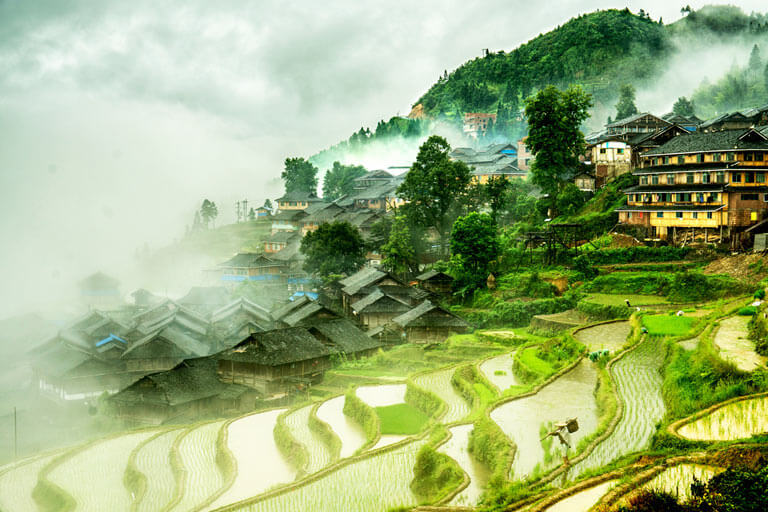 Jiabang Rice Terraces near Rongjiang