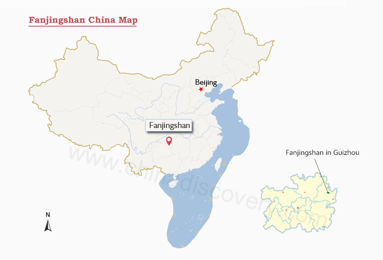 Fanjingshan China Map