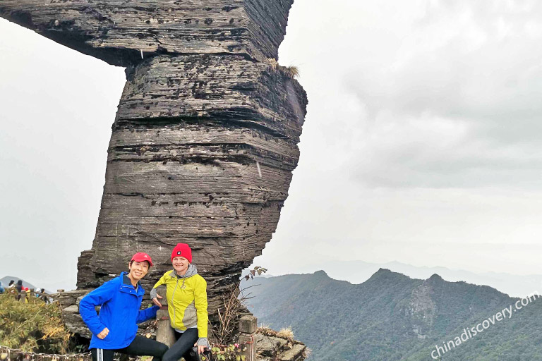 Bizarre Fanjingshan Mushroom Stone Taken by Jessica's Group from Malaysia in November 2019