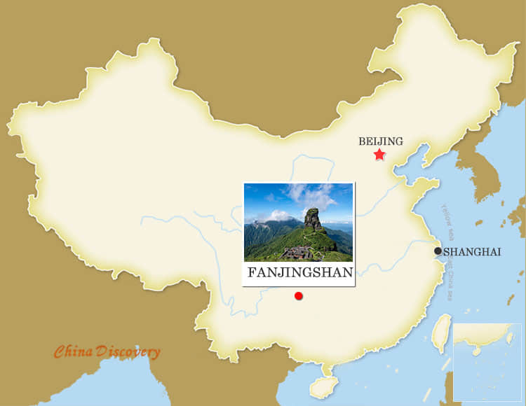 Fanjingshan China Map