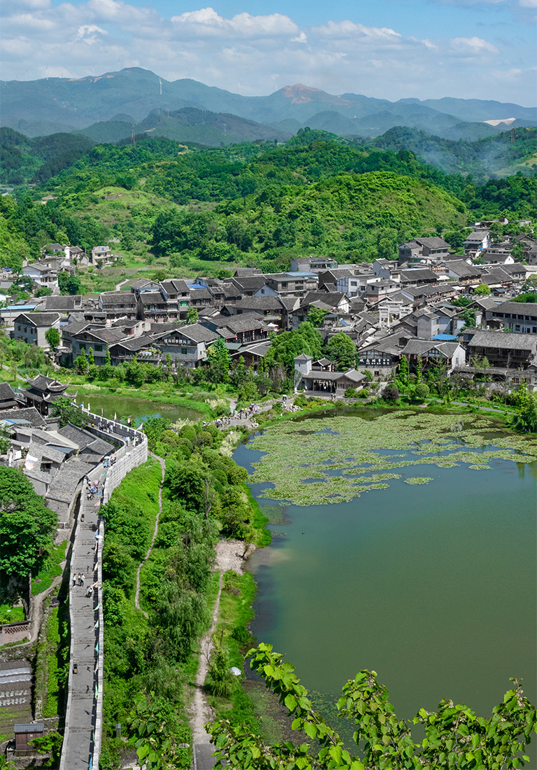 Panoramic View of Qingyan Ancient Town Qingyan Ancient Town