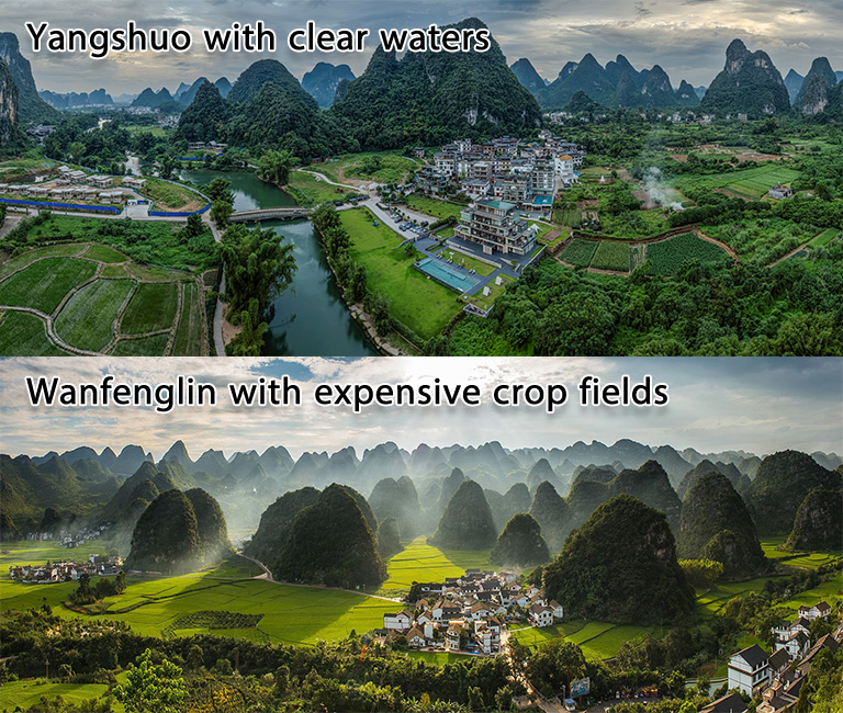 Yangshuo and Wanfenglin Yangshuo and Wanfenglin
