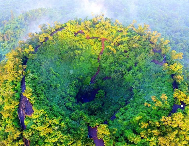 An Aerial Photo of Volcanic Crater Park