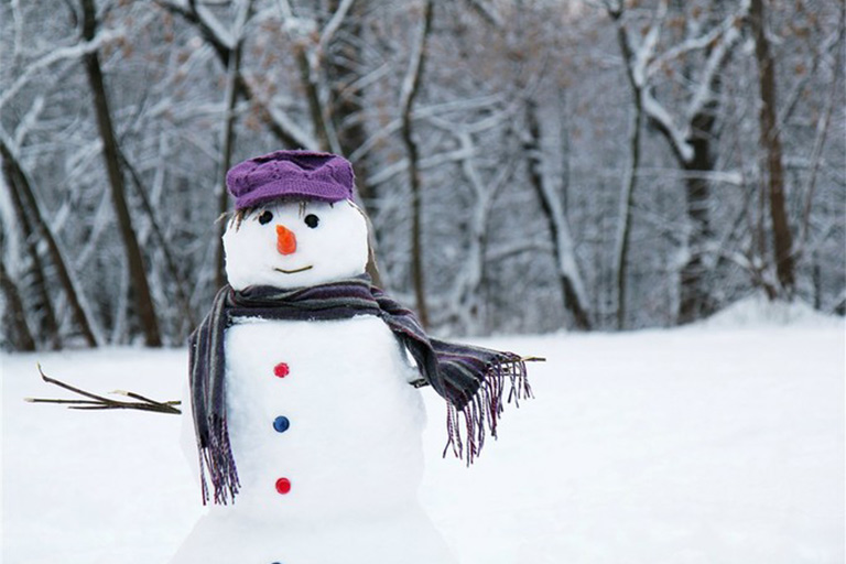 Snowman in China Snow Town