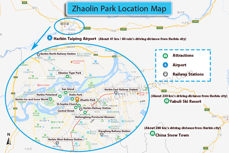 Zhaolin Park Location Map
