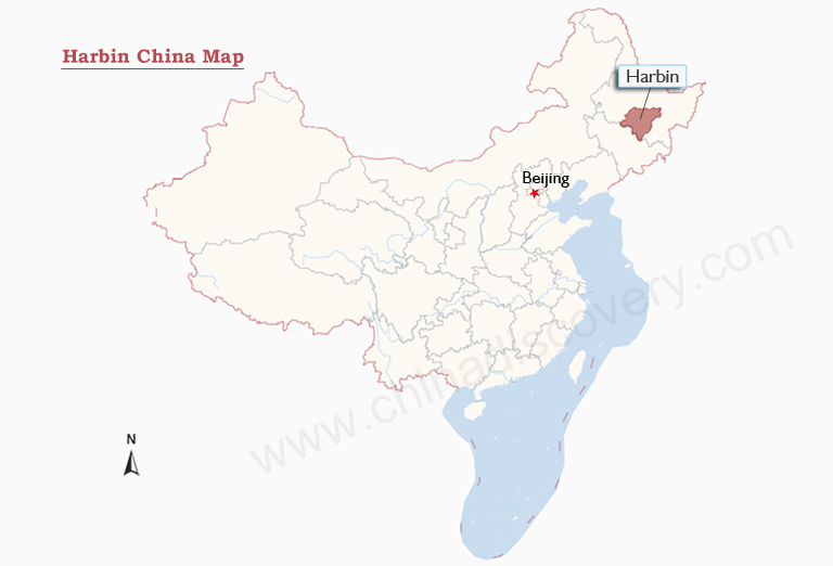 Harbin China Map
