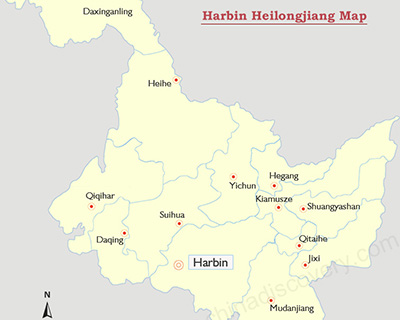 Harbin Heilongjiang Map