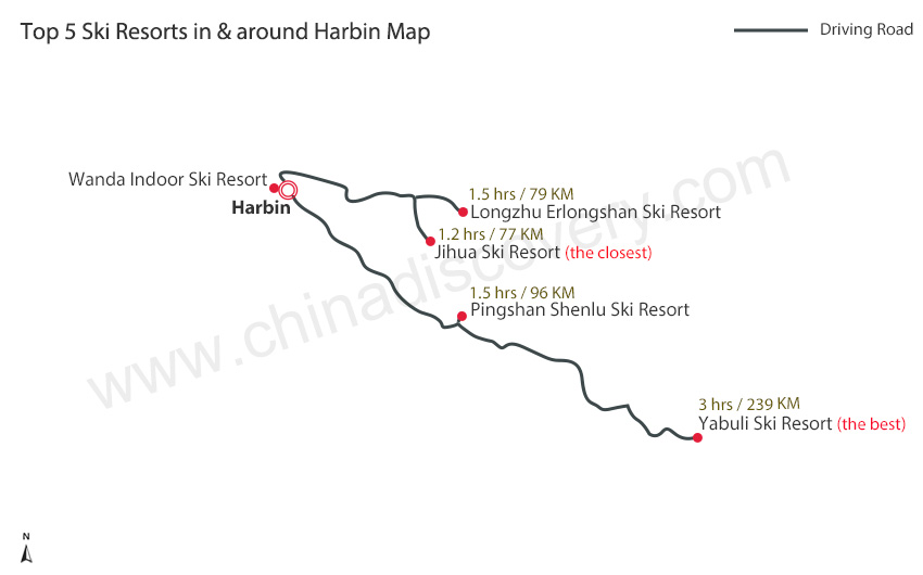 Harbin Ski Resort Map