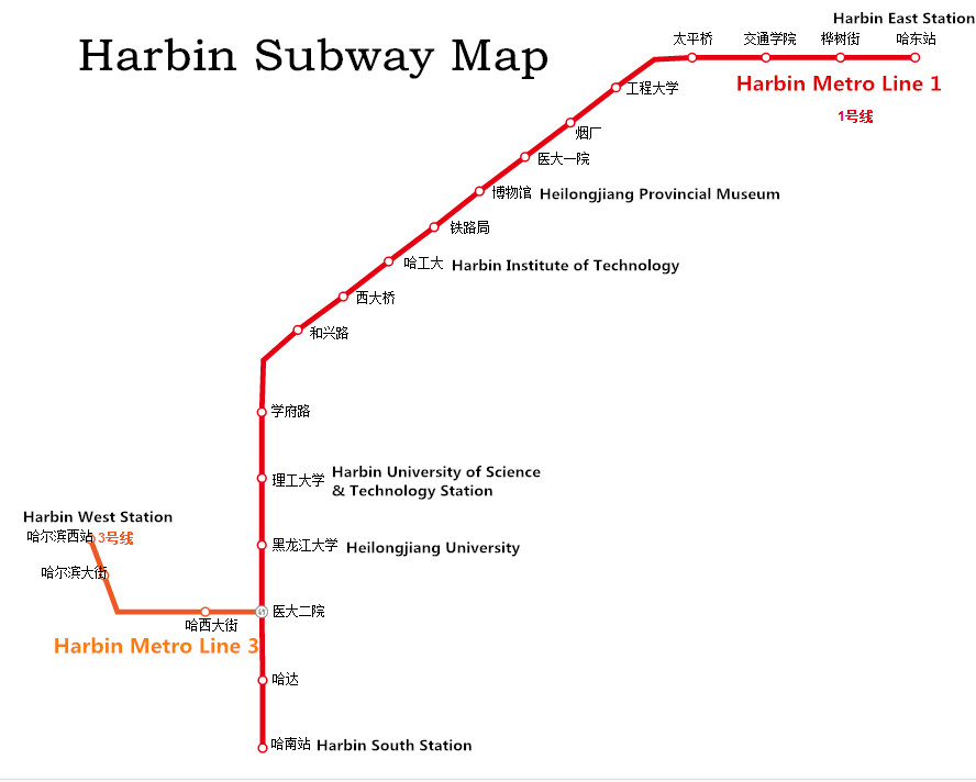 Harbin Subway Map