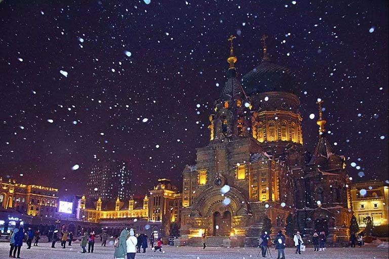 Harbin Saint Sophia Cathedral in Winter