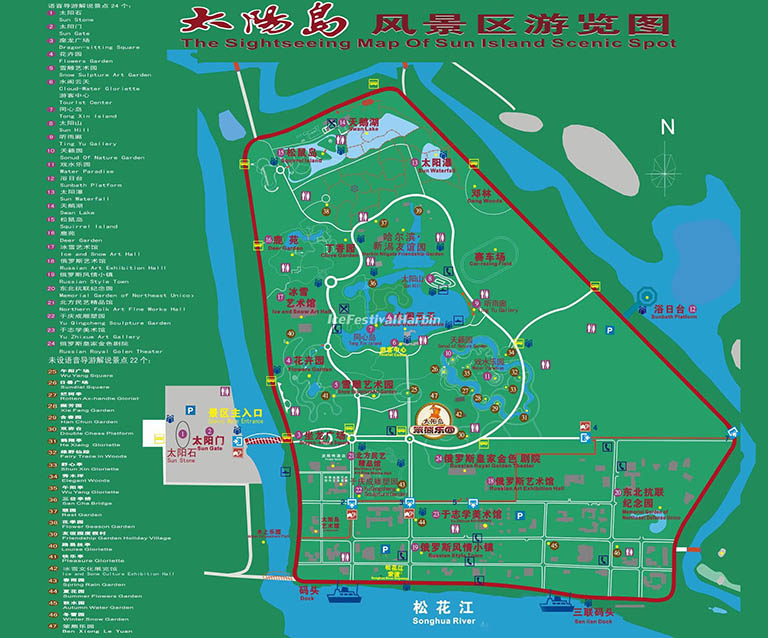 Map of Sun Island Scenic Resort
