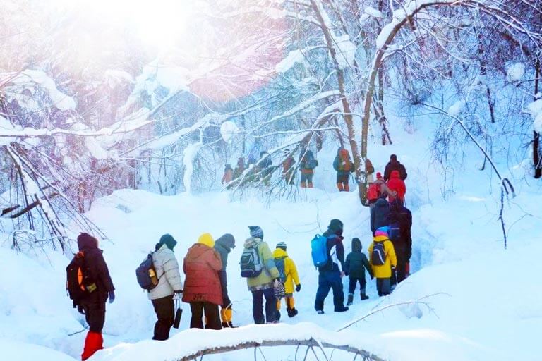 China Snow Valley Winter Hiking