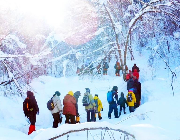 China Snow Valley Winter Hiking