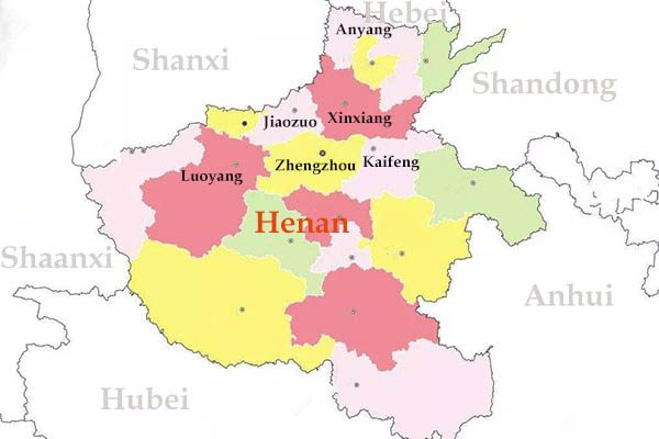 Henan China Map