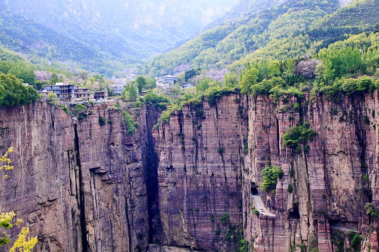 Guoling Village on the Vertical Cliffs Henan Attractions