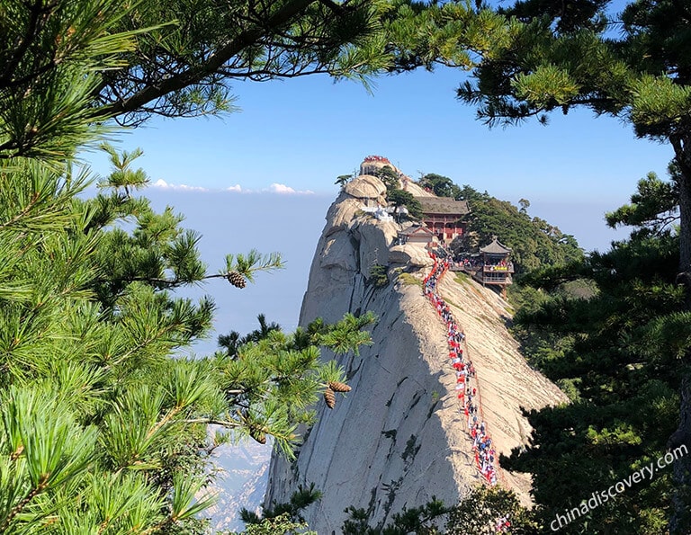 Looking West Peak from South Peak on Huashan