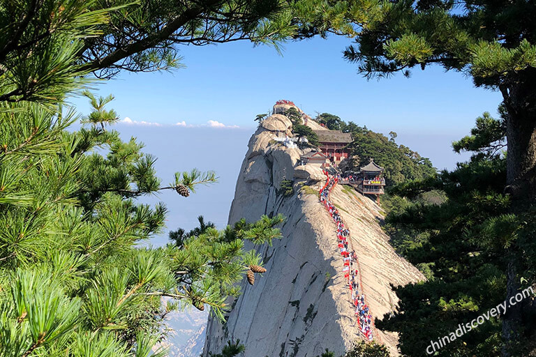 Looking West Peak from South Peak on Huashan