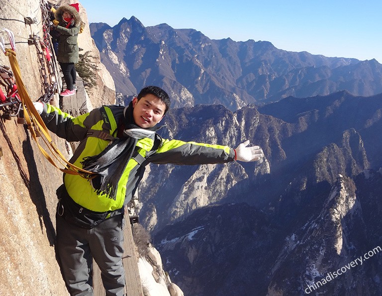 The thrilling Plank Road in the Sky on Mount Hua