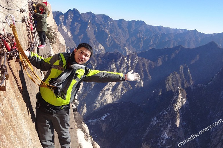 The thrilling Plank Road in the Sky on Mount Hua