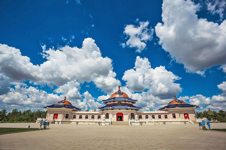 Mausoleum of Genghis Khan in Ordos Inner Mongolia Weather - Winter in Inner Mongolia
