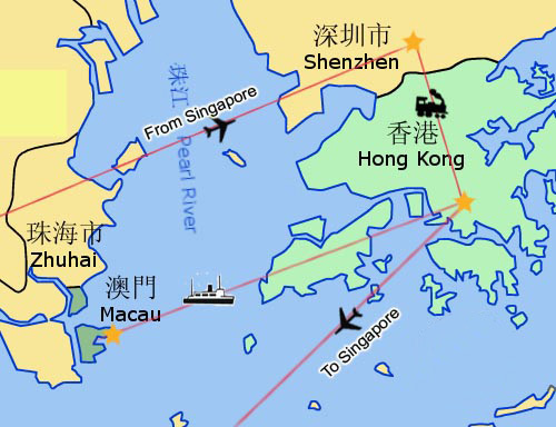 Hong Kong Macau Map