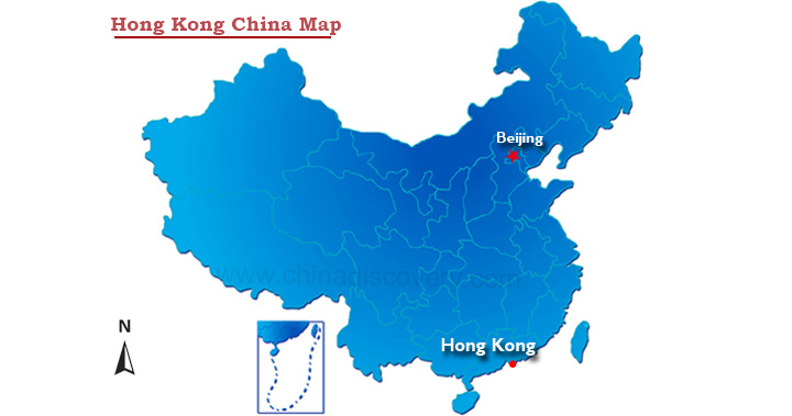 Hong Kong China Map