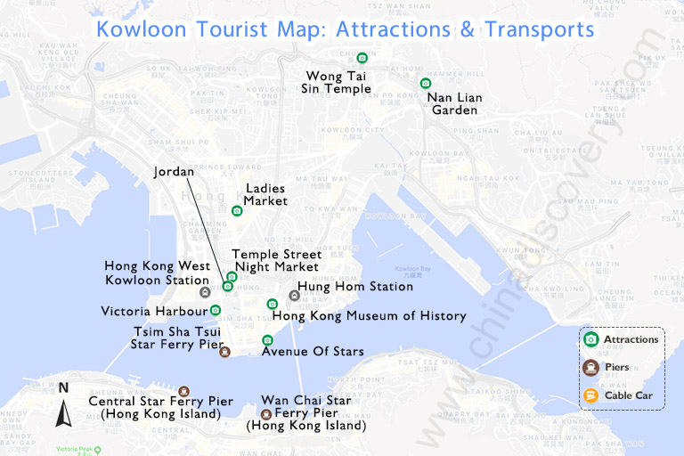 Kowloon Tourist Map