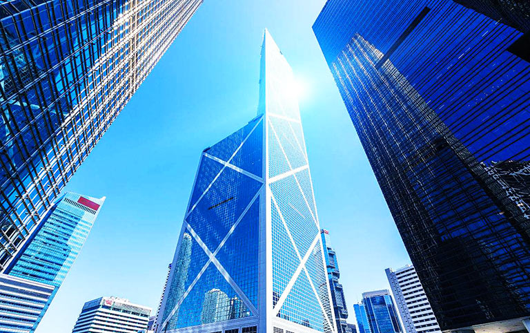 Hong Kong Bank of China Tower in Central District