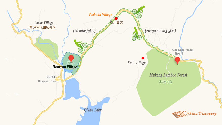 Huangshan Hongcun Tachuan Mukeng Biking Huangshan Biking Tour