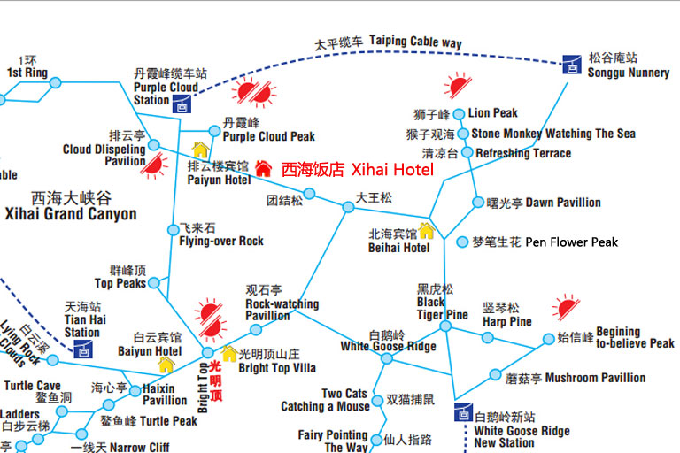 Xihai Hotel Huangshan Location Map