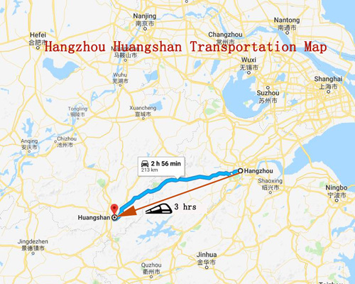 Hangzhou Huangshan Transportation Map