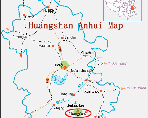 Huangshan Location Map