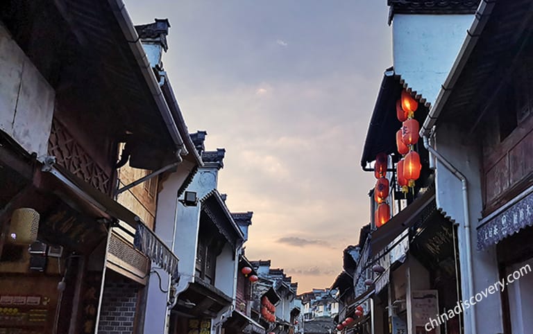 Tunxi Ancient Street in Sunny Day