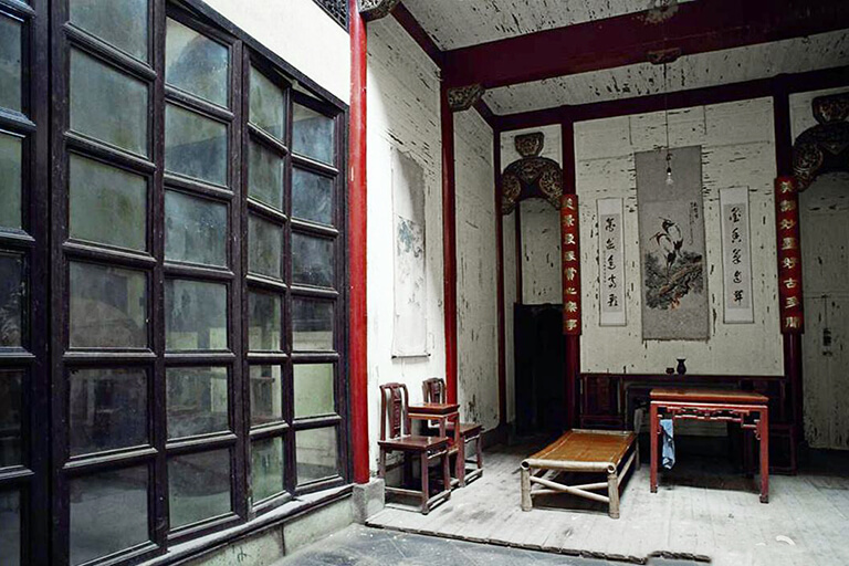 Glass Door in the Double Tea Hall Huangshan Lucun Village