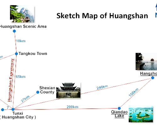 Huangshan & Surrounding Map
