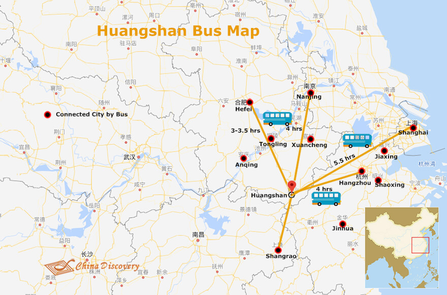 Huangshan Bus Routes Map