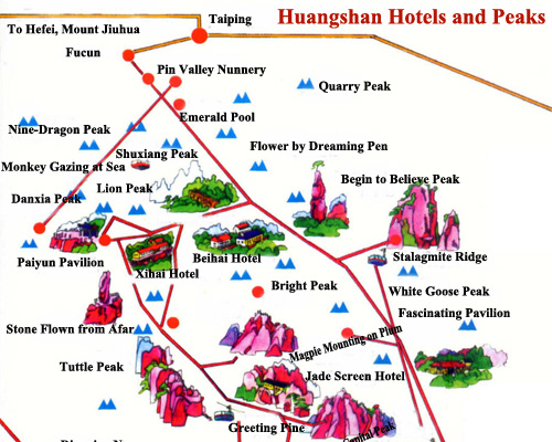 Map of Yellow Mountain