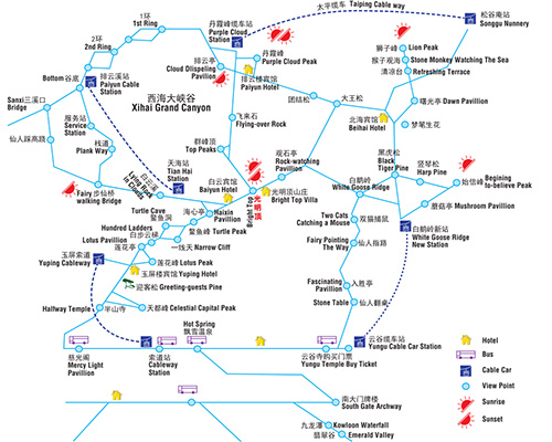 Newest Map for Yellow Mountain Hiking