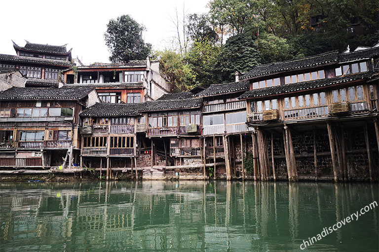 Stilted Buildings along the Riverside