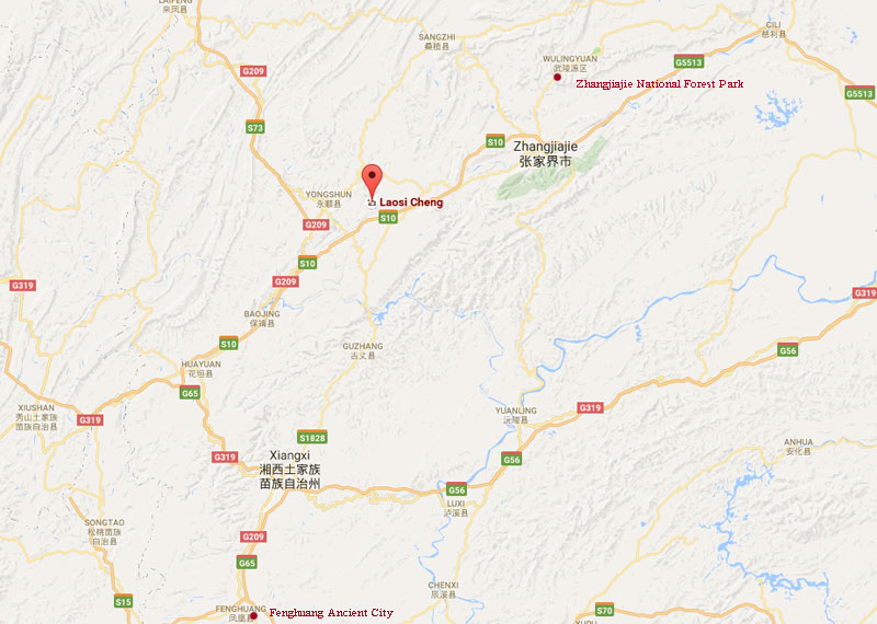 Laosicheng Tusi Site Map