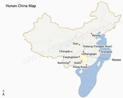 Hunan China Map