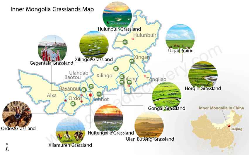 Inner Mongolia Grasslands Map