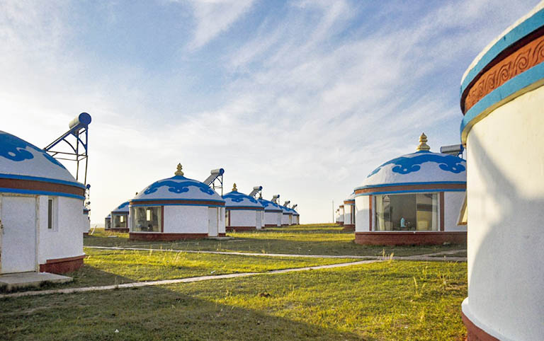 Traditional Yurts at Xilamuren Grassland