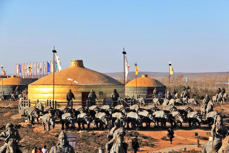 Mausoleum of Genghis Khan in Ordos Baotou Weather - Baotou Winter