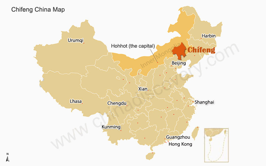 Chifeng China Map